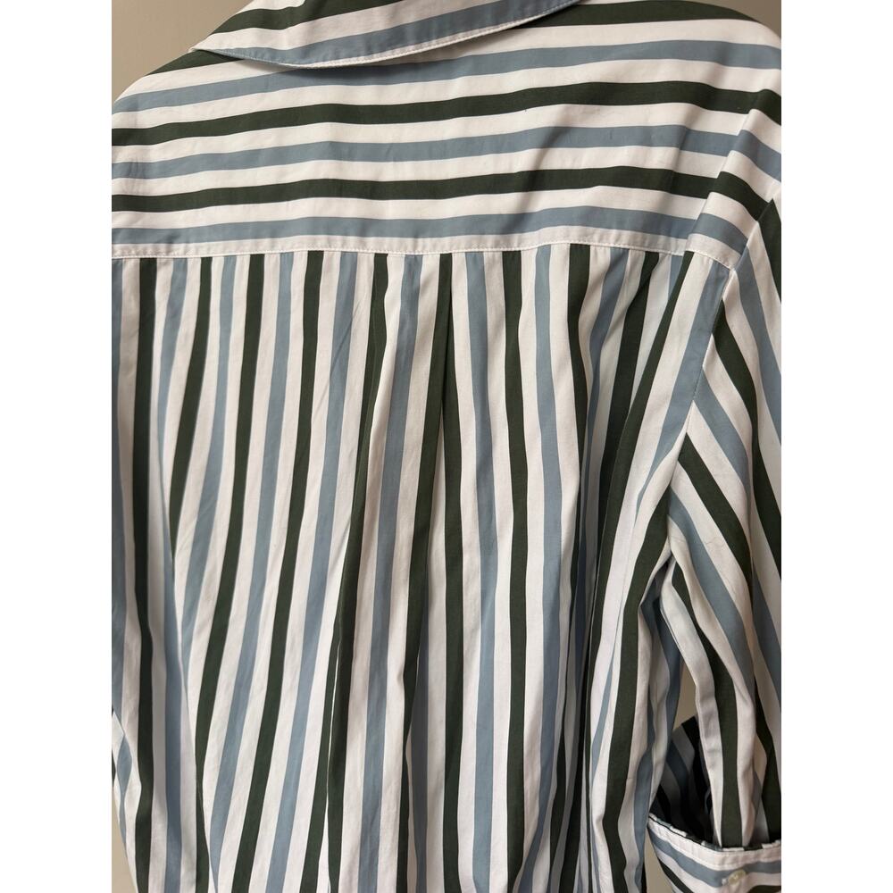Madewell Easy Y-Neck Button-Up Shirt in Botanical Green Size XS NW713 - Picture 12 of 16